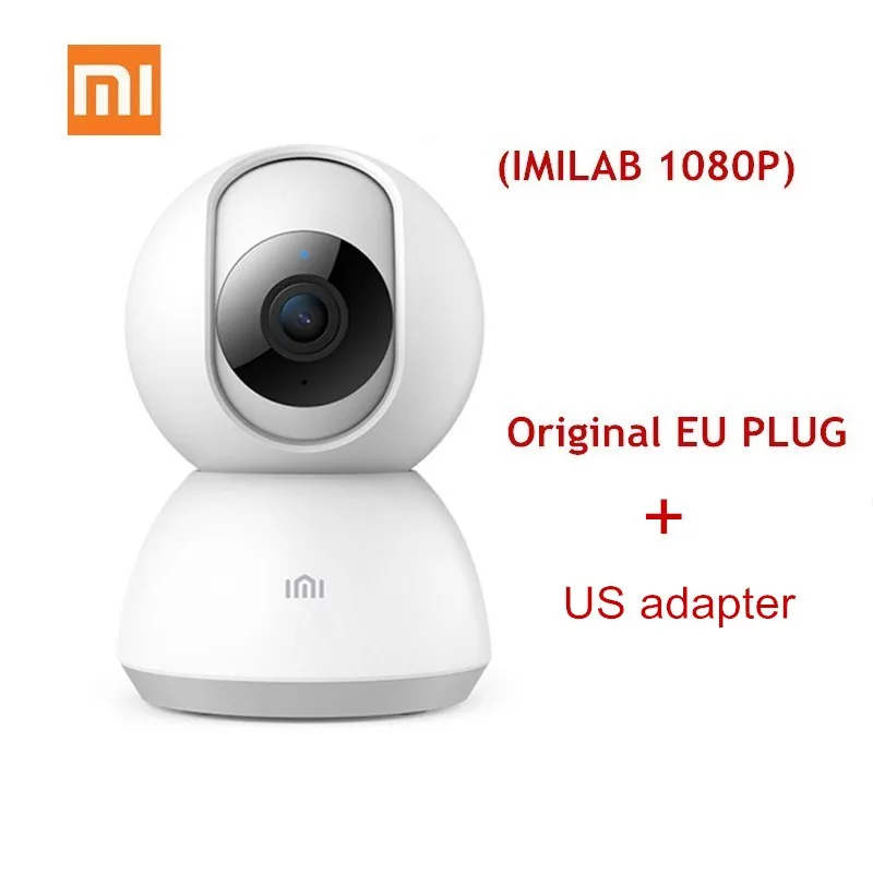 Xiaomi IMI Smart camera HD 1080P ip-камера 360 градусов ночного видения для умного дома с дистанционным управлением камера безопасности - Цвет: IMILAB US Adapter