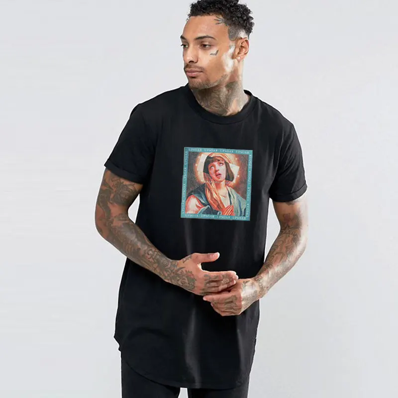 

Off-white T-shirt streetwear Virgin Mary shirt for men fun print short sleeve shirt summer hip-hop casual top thongT-shirt men