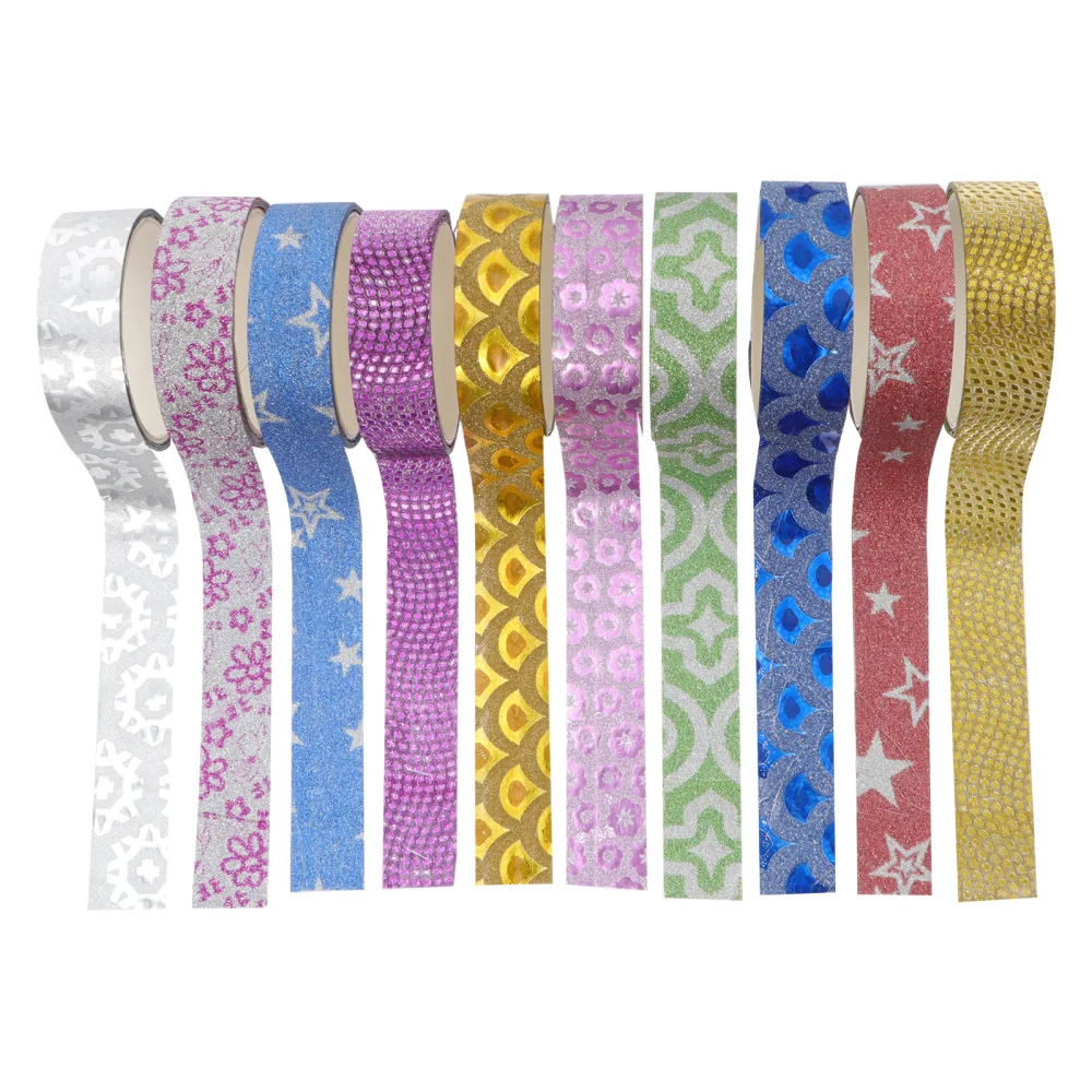 

30pcs Colorful Decorative Tape DIY Glitter Washi Masking Tapes (Random Style)