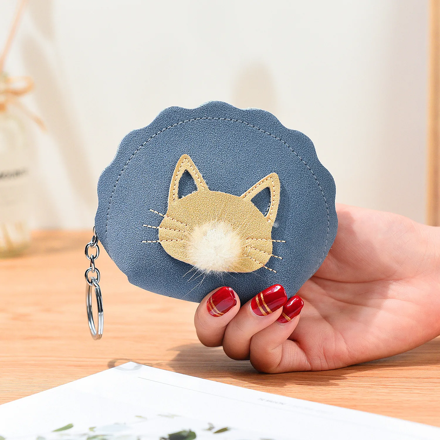 

New cute cat creative Zero wallet sweet frosted zipper ladies purse women's wallet coin purse wallets