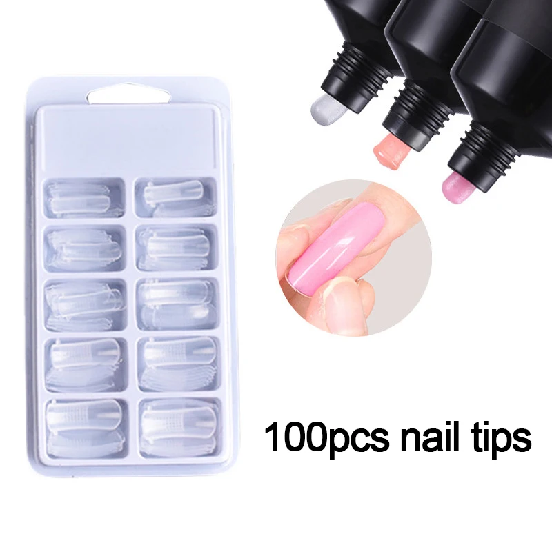 8 шт/комплект расширение Polygel ногтей комплект с мини светодиодная УФ-лампа для