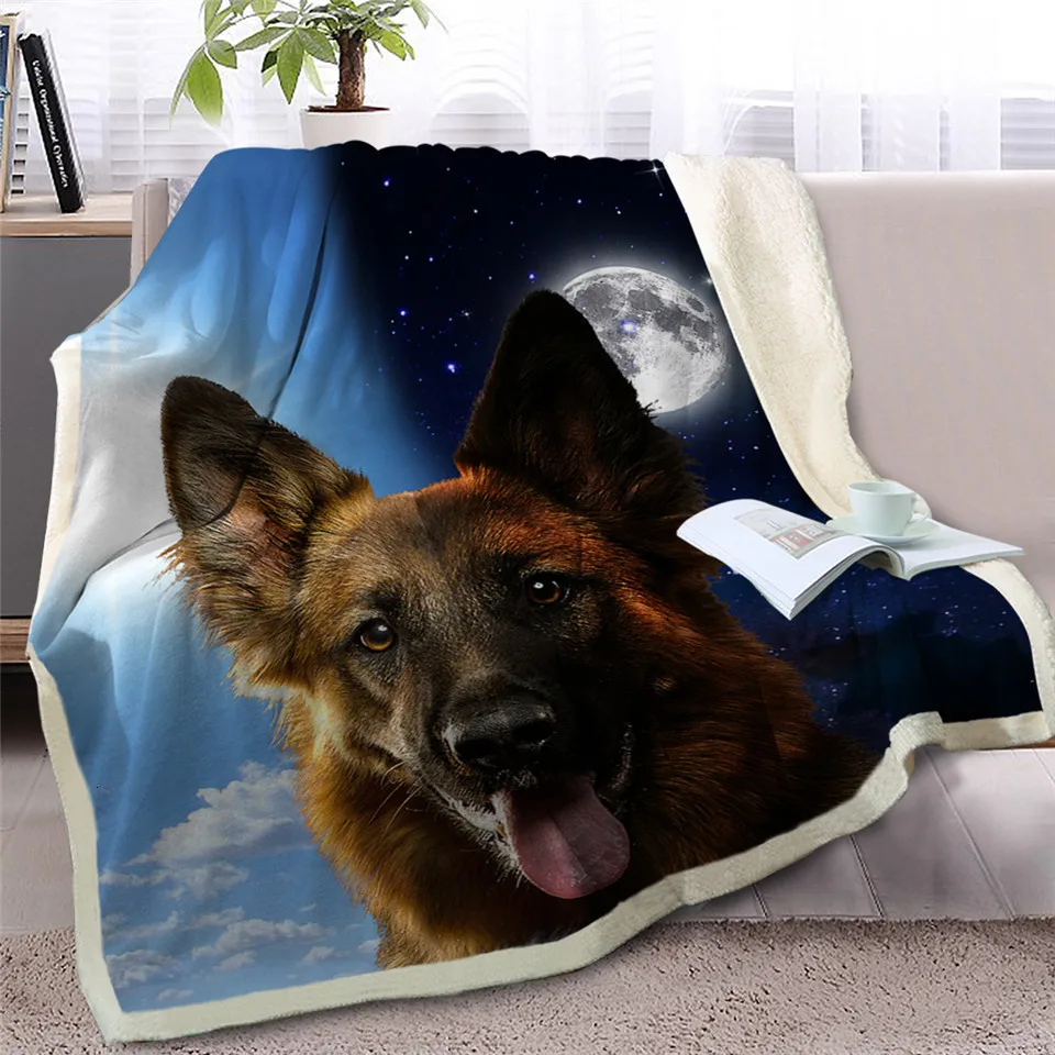 Blesslive одеяло для питомца собаки шерпы на кровать 3D Border Collie Throw Одеяло покрывало для животных день и ночь небо пейзаж чехол для дивана