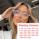Прозрачные очки для чтения для компьютера светильник круглые очки с защитой от сисветильник, женские очки с диоптриями, винтажные очки плюс 2 3