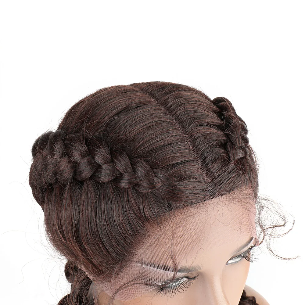 

Braided Wigs Braided Lace Front Synthetic Hair Wig Glueless TOOCCI Box Braids Wig Lace Front Braid Wig Women African Black Women