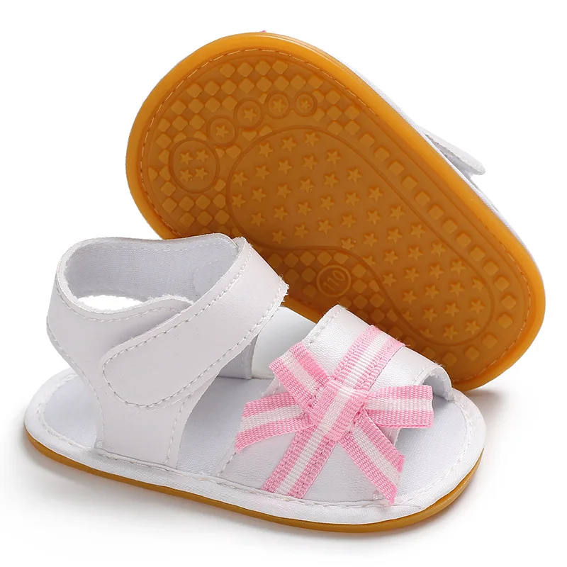 Новинка для маленьких девочек белого цвета Теплые зимние эластичные сандалии