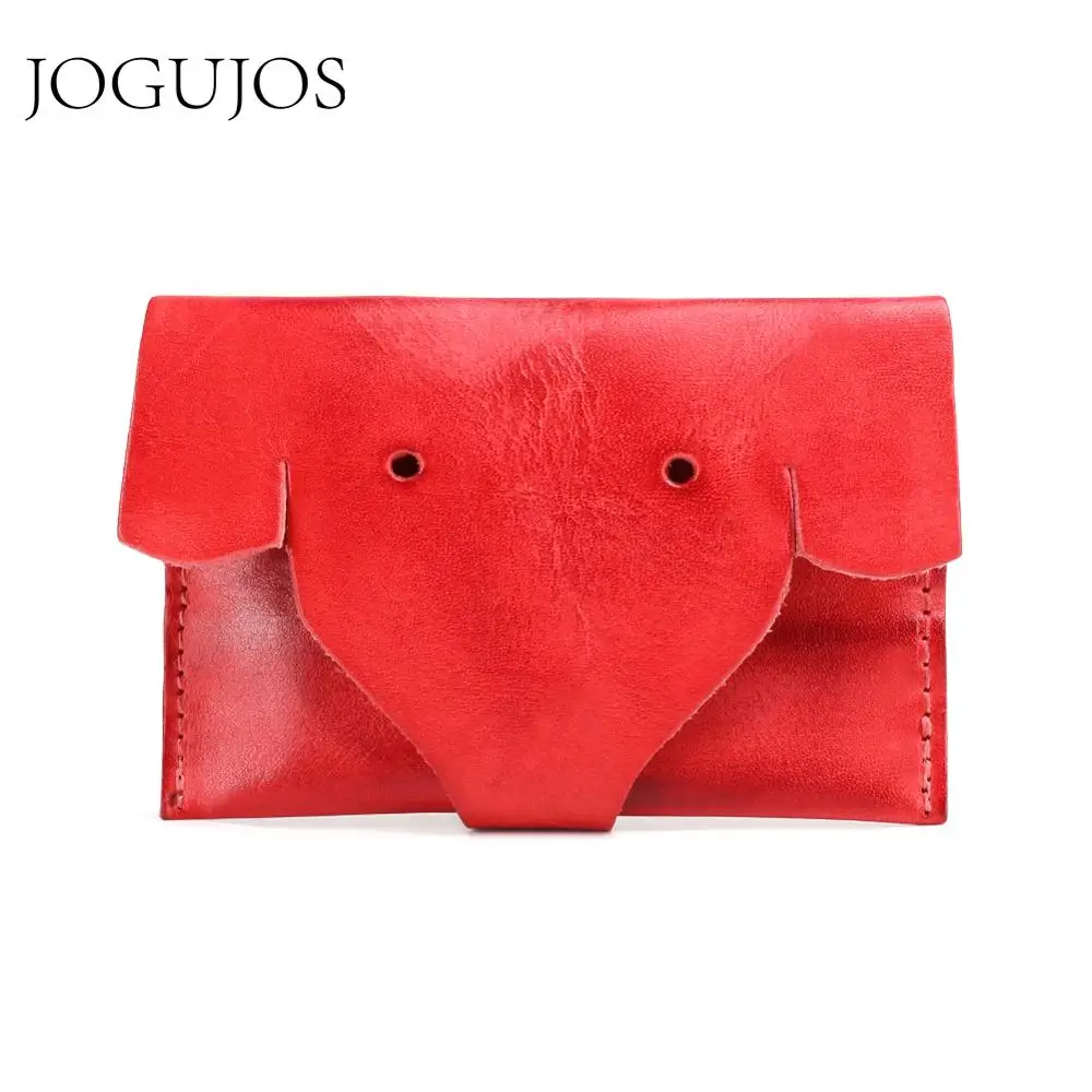 Кошельки JOGUJOS из натуральной кожи с изображением слона кошелек унисекс для