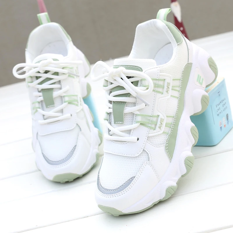 

Old daddy pumps shoes girl summer breathable Air mesh upper pump hollow out mesh skateboard shoes 2020 new running shoes student