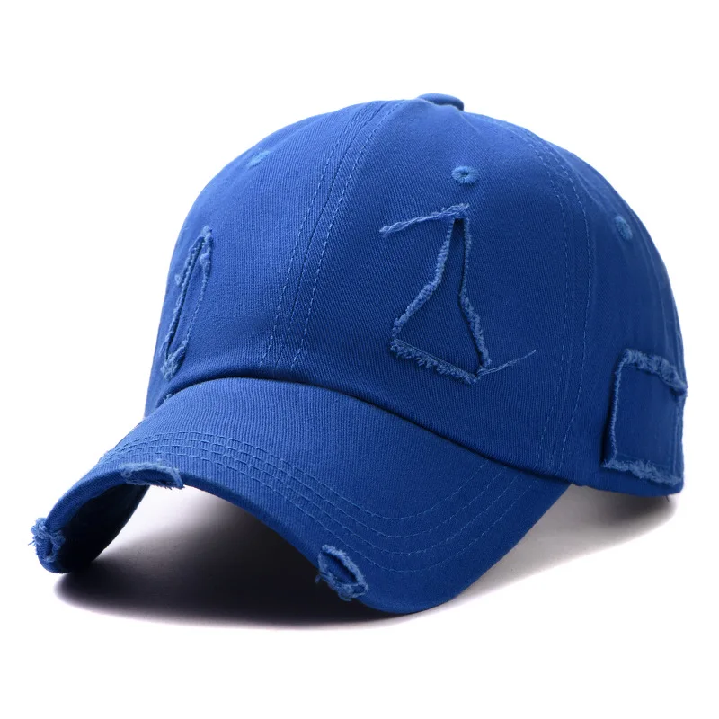 

New Style Hole Men And Women Adjustable Patch Couple Visor Sun Hat Cotton Baseball Cap