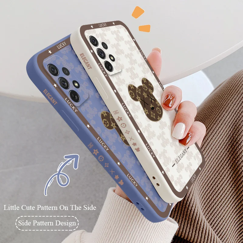 

Bear Avatar Soft Case For Samsung S22 S21 S20 FE S10 S9 Ultra Plus A72 A52 A32 A22 A21S A02S A12 A02 A71 A51 A31 Phone Cover