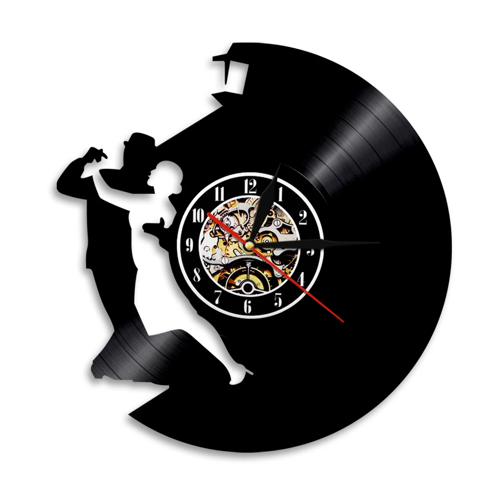 

Waltz Couple Ballroom Dancing Vinyl Record Wall Clock Home Decor Wedding Favors Tango Dancers Laser Cut Handicraft Wall Clock