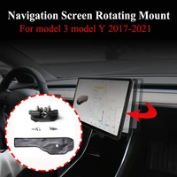 for tesla model 3 y center navigation screen rotation mount holder turn left and right car modification accessories