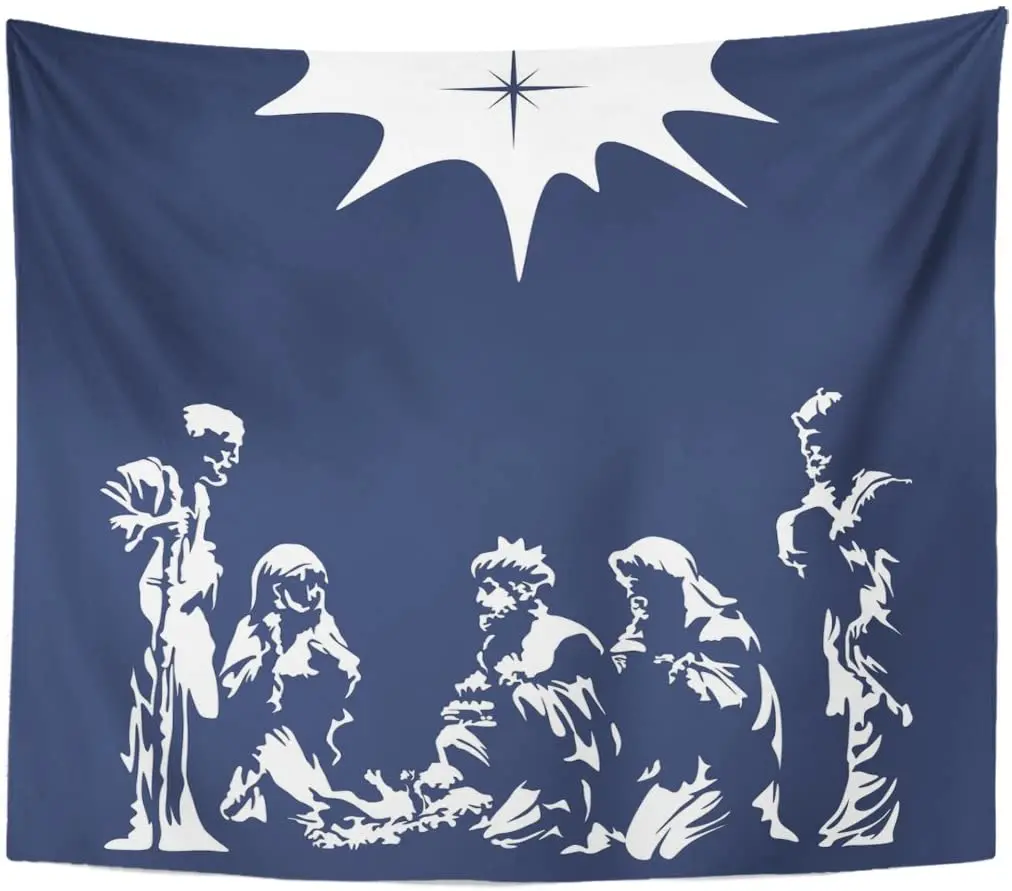 Гобелен Рождество Рождественская сцена Вифлеем звезда мудрые мужчины