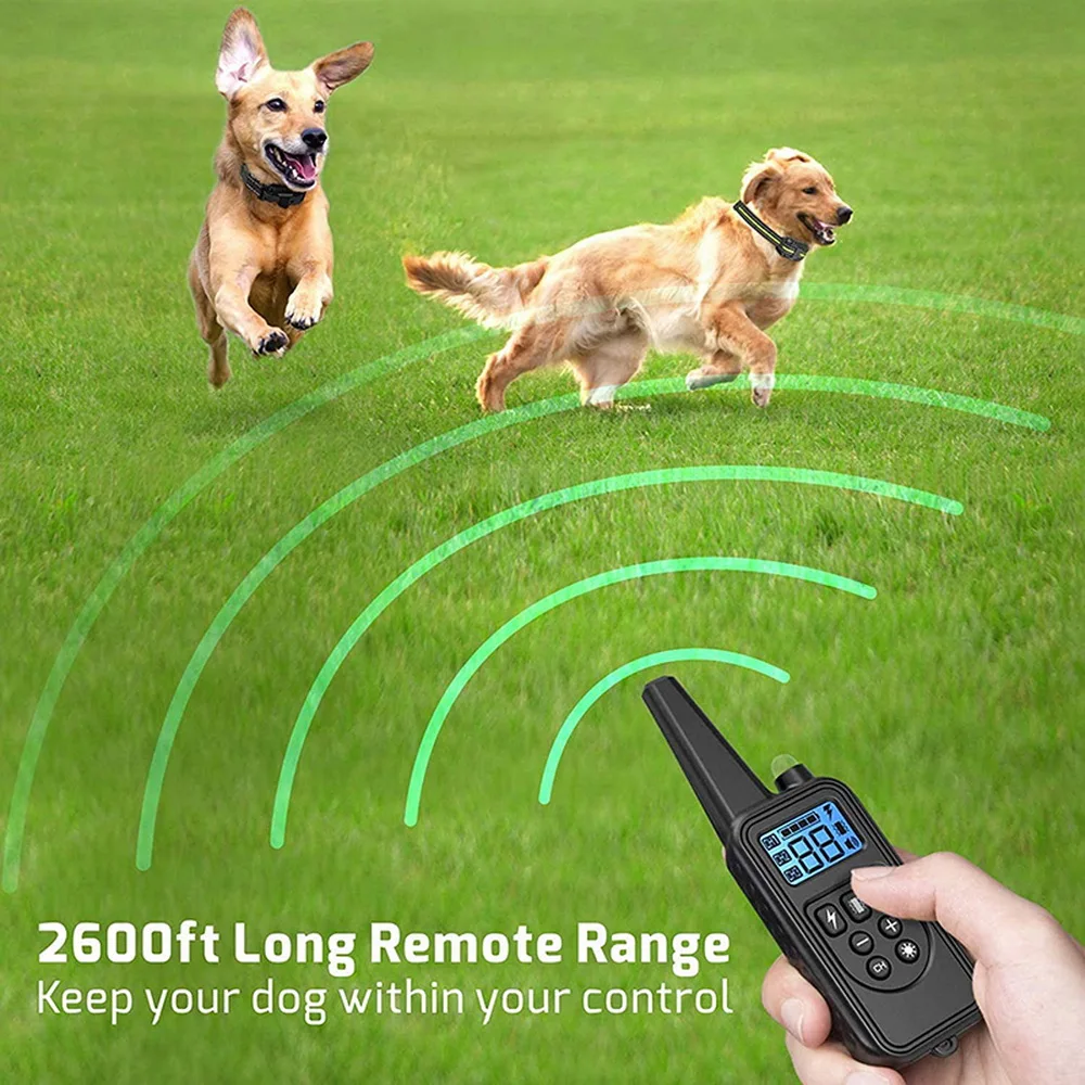 Ошейник для дрессировки собак 800 м 4 режима водонепроницаемый ошейник с вибрацией