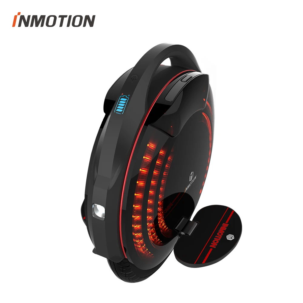 2020 Original INMOTION V8 Unicycle Self Balancing Scooter With Decorative Lamps 30km/h Monowheel One Wheel Electric Hover Board | Спорт и