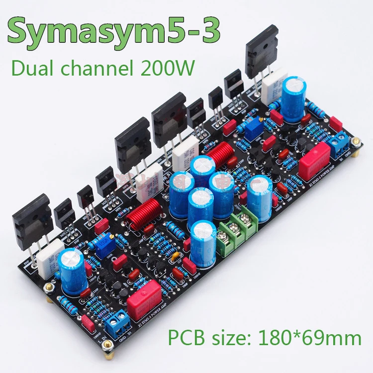 2*100 Вт стерео аудио усилитель доска Symasym5 3 дискретный компонент Мощность класса