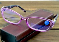 ladies small purple frame tr90 light weight flexible retro handcrafted eyeglasses reading glasses 0 75 1 1 25 1 5 1 75to 4