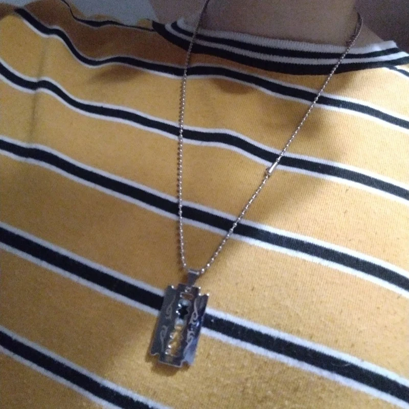 Горячая Распродажа модные белые K крутые лезвия для бритвы подвески и ожерелья