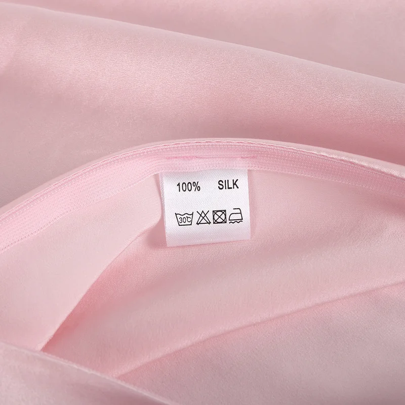 100% Шелковый чехол для подушки однотонный белый розовый черный мягкий домашнего