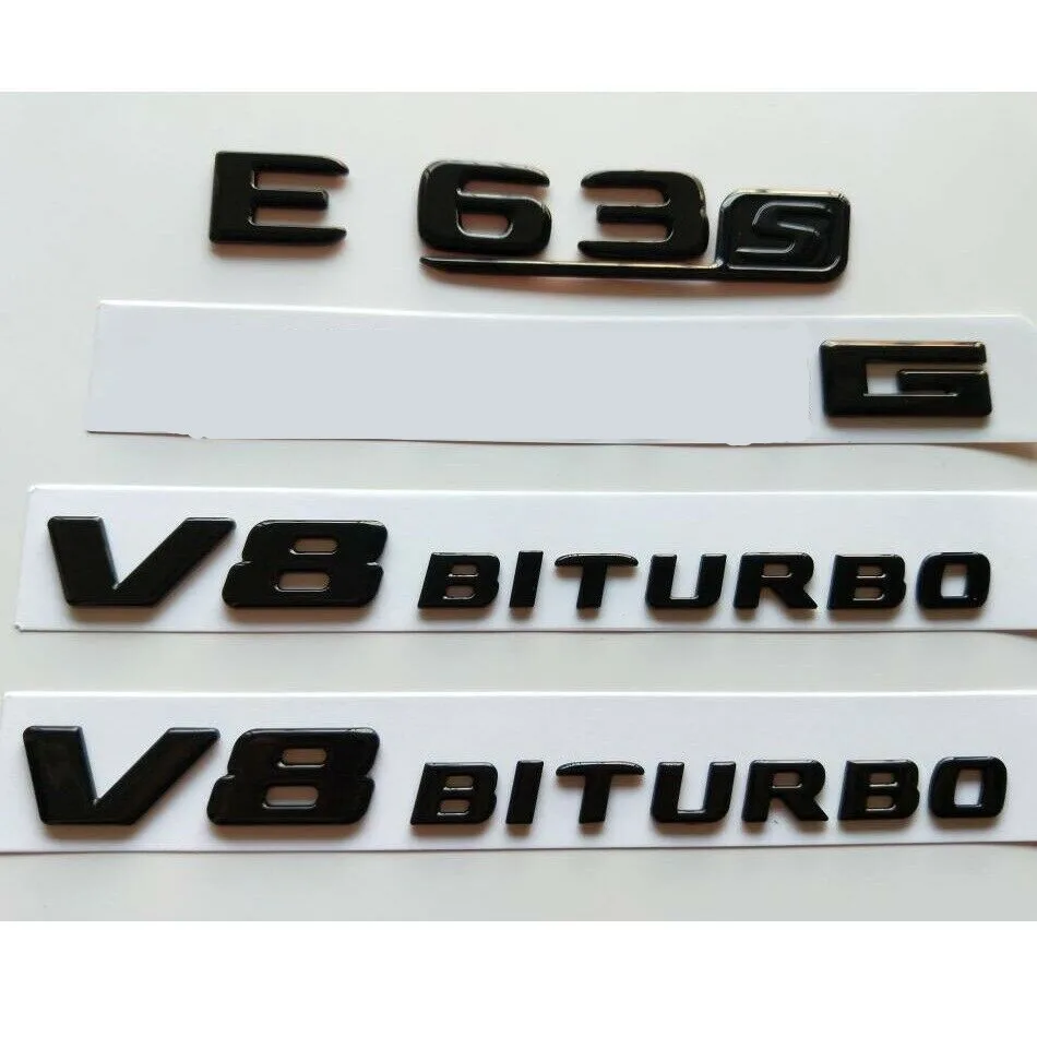 Для Mercedes Benz W212 W213 E63s V8 BITURBO полностью глянцевый черный эмблемы значки | Автомобили