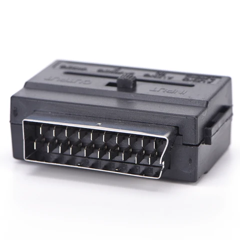 Адаптер-переходник со штепсельной вилкой SCART на 3 RCA Female AV TV Audio Video