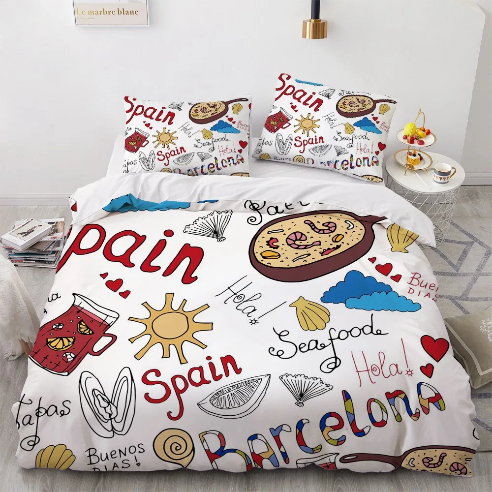 

3D European Duvet Cover Sets Lovely Bedding Sets White Quilt Covers Pillow Shams Bed Linens Queen Full Single Size Design