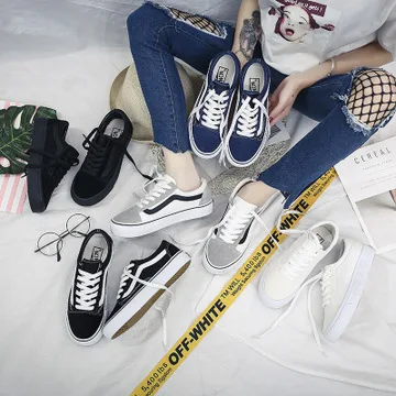 2020 low-top sneakers male CLASSICS MEN'S checkerboard vulcanized canvas shoes SK8 black and white hi skate sports | Обувь