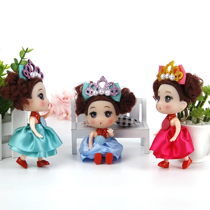 Мини куклы принцессы ручной работы 12 см кукла маленькая девочка брелки для кукол