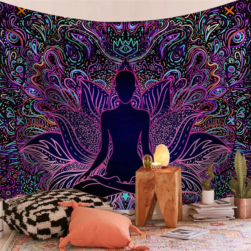 

Indian Mandala Tapestry Wall Hanging Sandy Beach Throw Rug Blanket Camping Tent Travel Mattress Bohemian Sleeping Pad Tapestries