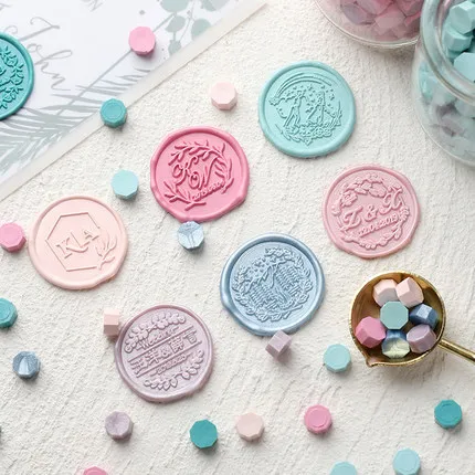 Восковые бусины для сургучной печати в стиле ретро восьмиугольные 100 шт. - купить