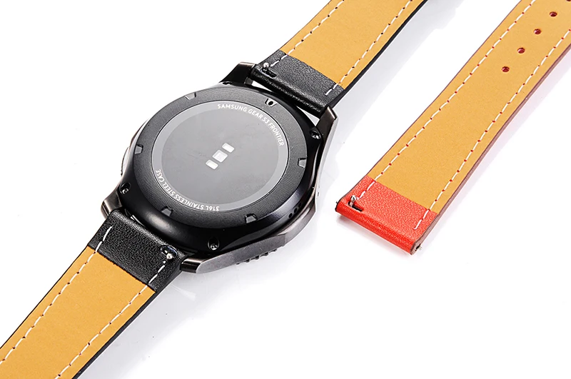 FOHUAS ремешок из натуральной кожи для samsung gear S3 Frontier силиконовый ремешок для часов для samsung gear S3 классический браслет 22