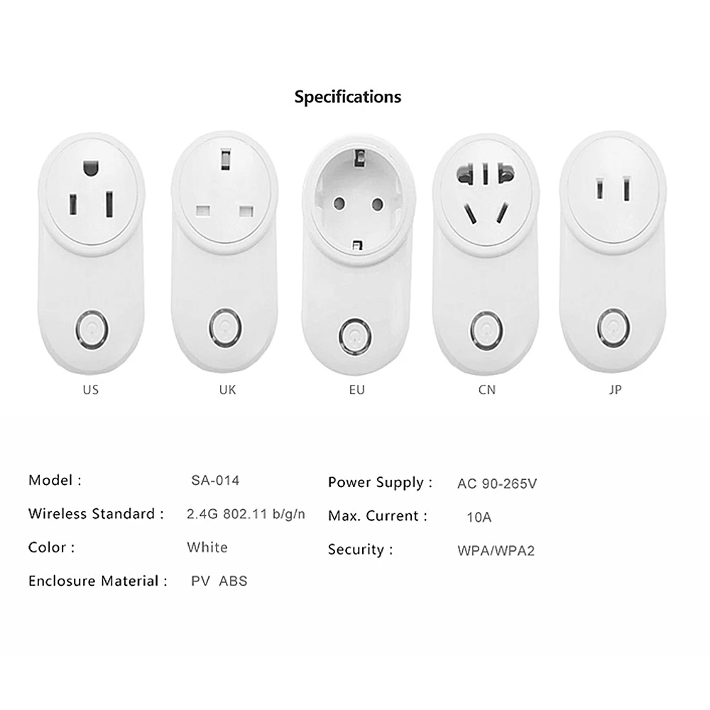 UK/AU/US/EU wifi умная розетка Сетевая розетка Горячая Alexa/google домашняя контрольная вилка prise