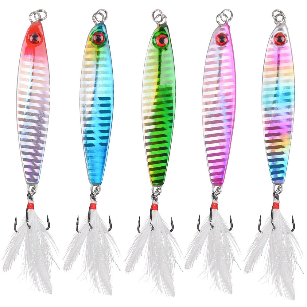 

9pcs Winter Fishing Lure 14g-40g 8.7cm -11cm Lead Swimbait With Sharp Treble Hooks Crankbaits For Fishing