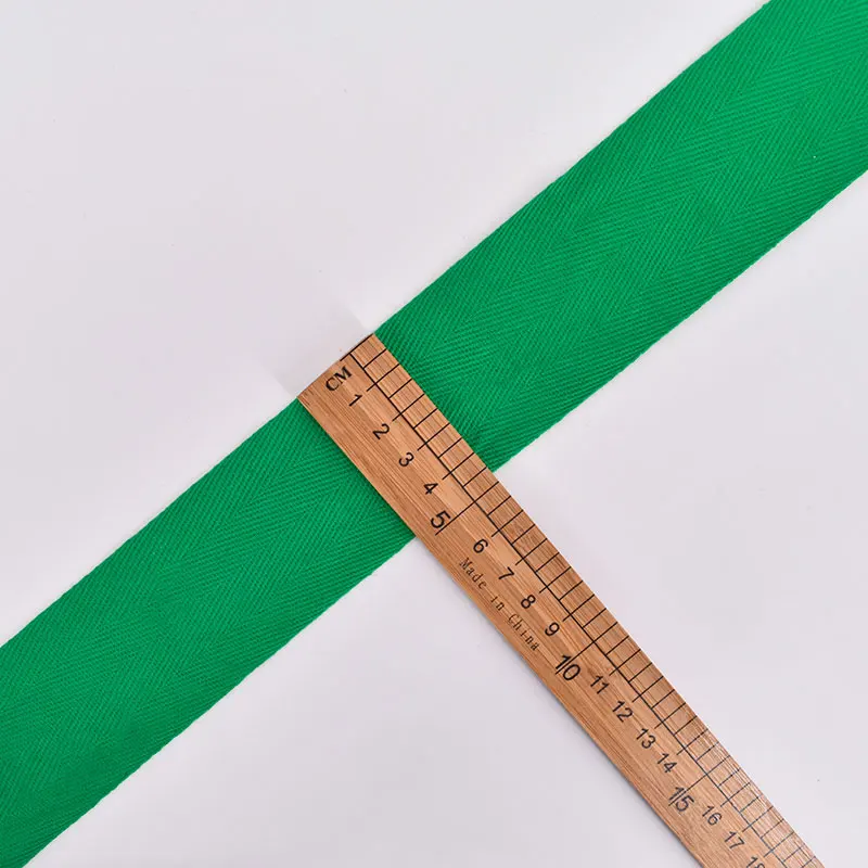 Green 3 м/лот 4,8 см ремень в елочку тканая хлопковая тесьма ткань швейный ремень для сумок аксессуар для одежды Сделай Сам LX730 - Цвет: Green