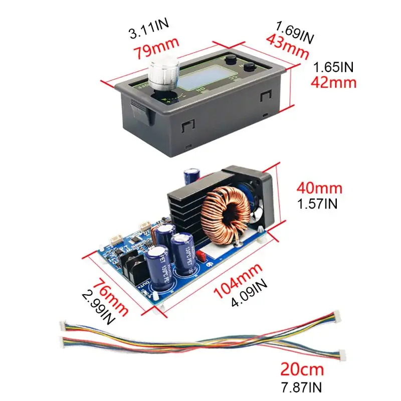 

50V 12A 600W Programmable CNC Step-down Power Supply Module Constant Voltage LCD Digital Display Adjustable DIY Power Module