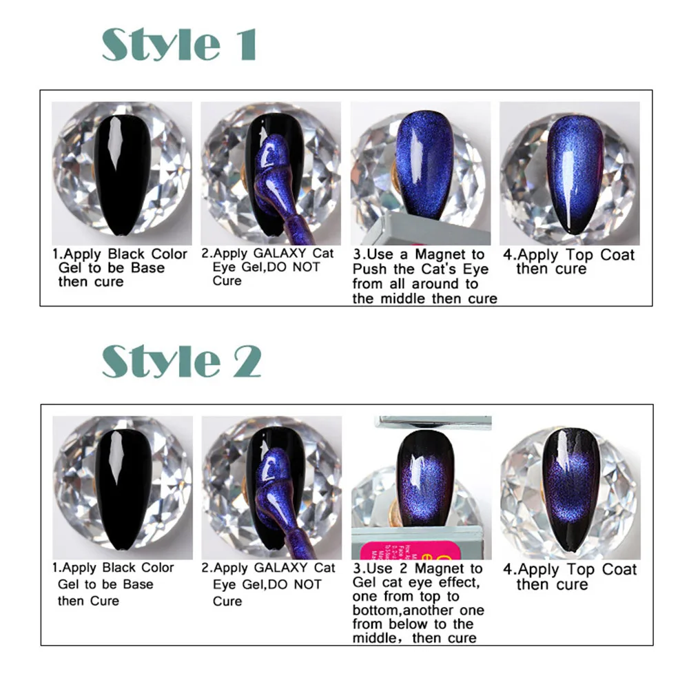 MIZHSE 9D Chameleon Magnetic Gel Nail Polish Long Lasting10ml Cat Eye Nail Art Gel Soak Off UV LED Shining Gel Varnish