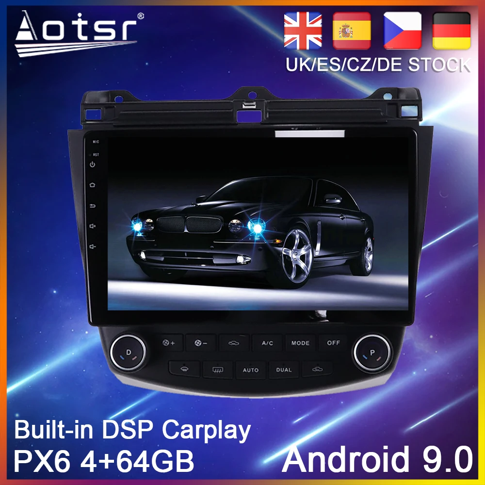 Автомагнитола PX6 с GPS навигацией головное устройство для Honda Accord 7 UC CL 2005 2007 Android