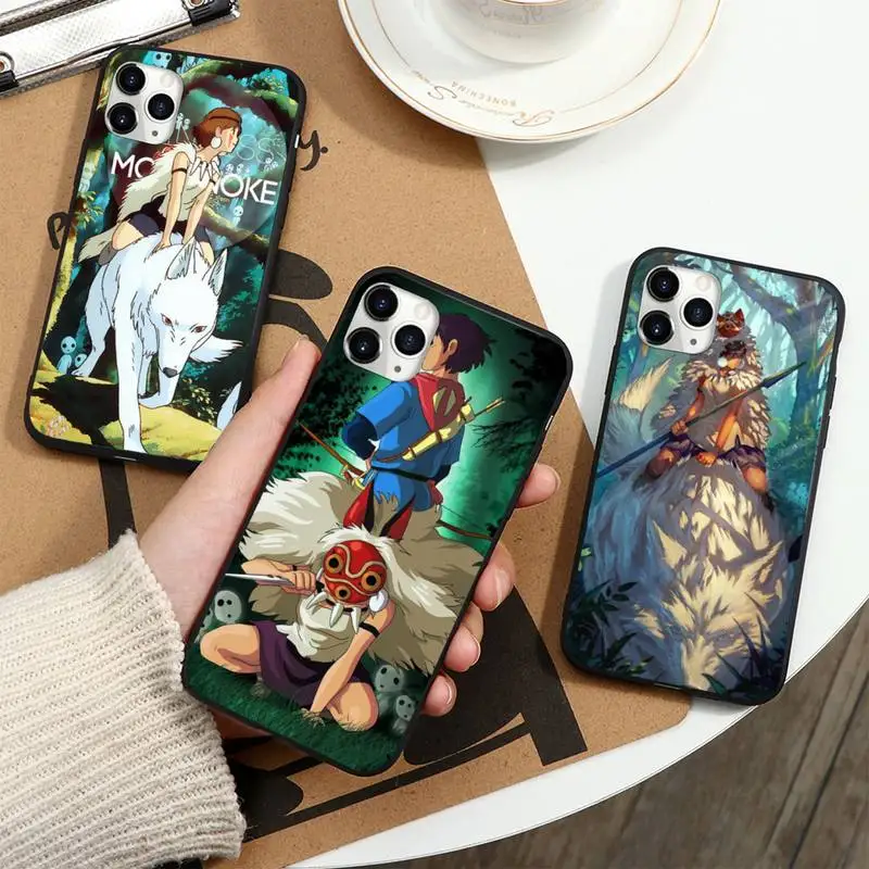 

Princess Mononoke Japanese Anime Phone Case For iphone 12 11 13 7 8 6 s plus x xs xr pro max mini