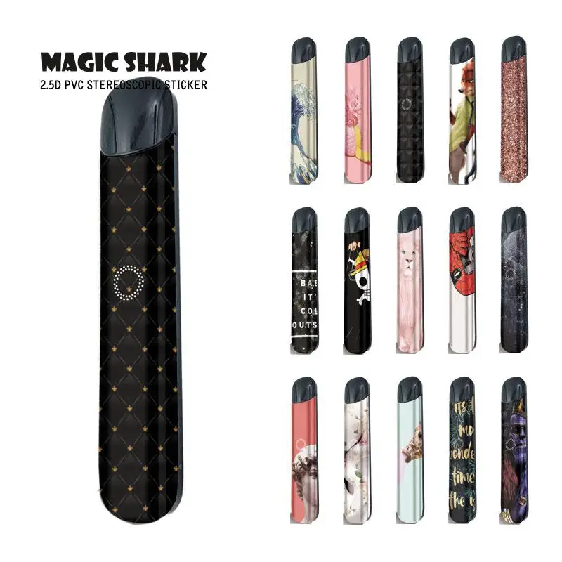 

Rose Gold Bling Pink Snake Defensive PVC Wrap Sticker Case Cover for Relx Alpha A Kit Vape