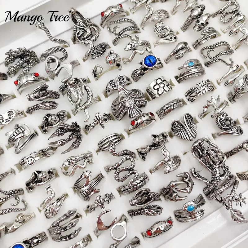 кольцо женское мужское 30 шт. / Партия открытое в стиле панк хип-хоп модное и виде