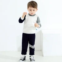 toddler sweater round neck pullover knitwear baby boys suit spring and autumn little children warm split clothes kids clothing