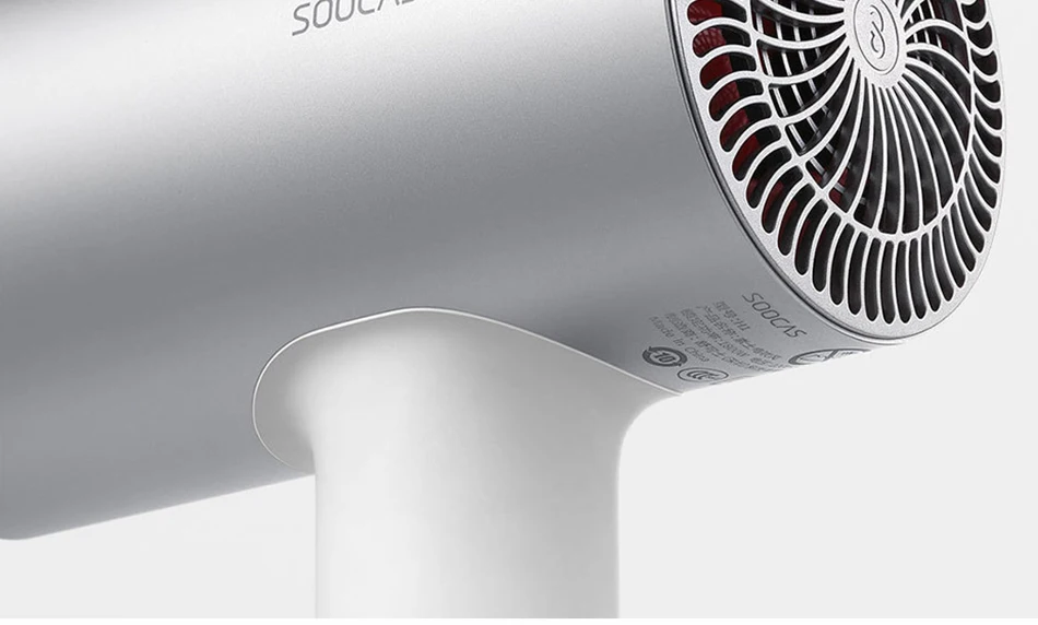 Xiaomi Mijia Soocas H3 Анион Фен корпус из алюминиевого сплава 1800 Вт воздушный выход анти-горячий инновационный диверсии дизайн
