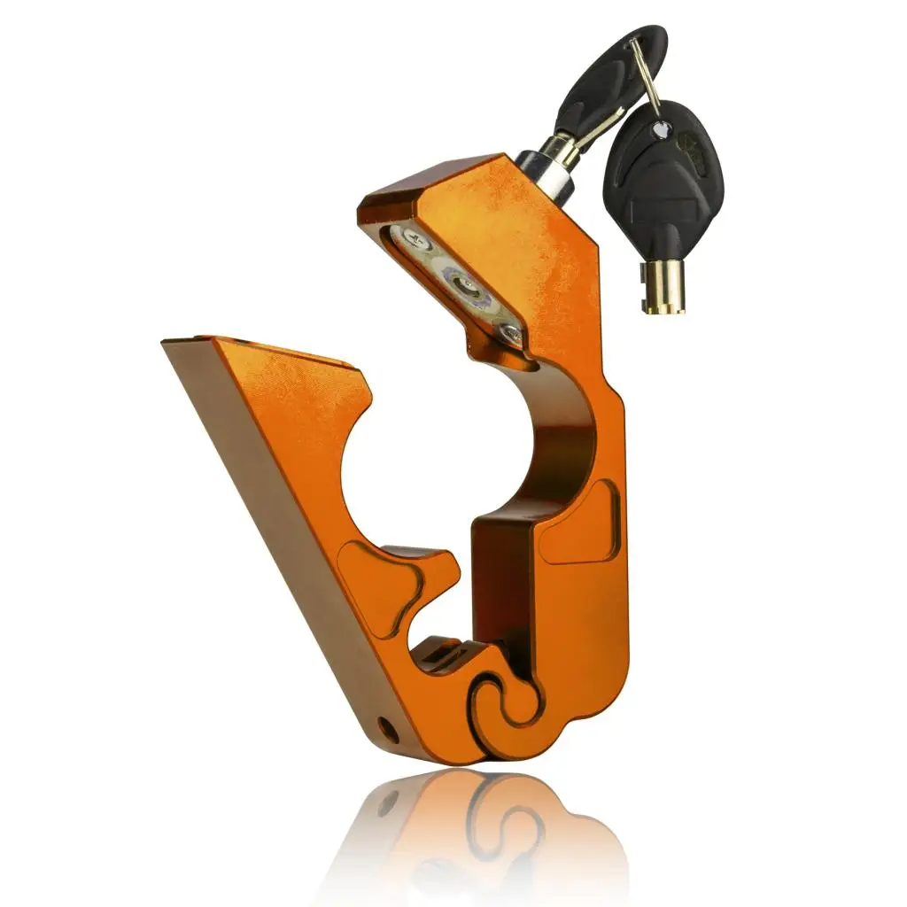 

Оранжевый замок для мотоцикла Противоугонный замок для руля велосипеда для скутеров ATV, уличного велосипеда, мотоцикла