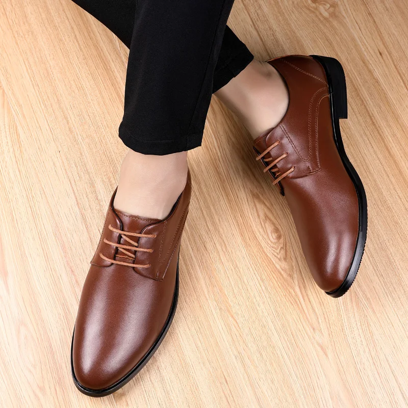 Мужские туфли-оксфорды на шнуровке модные формальные деловые туфли с