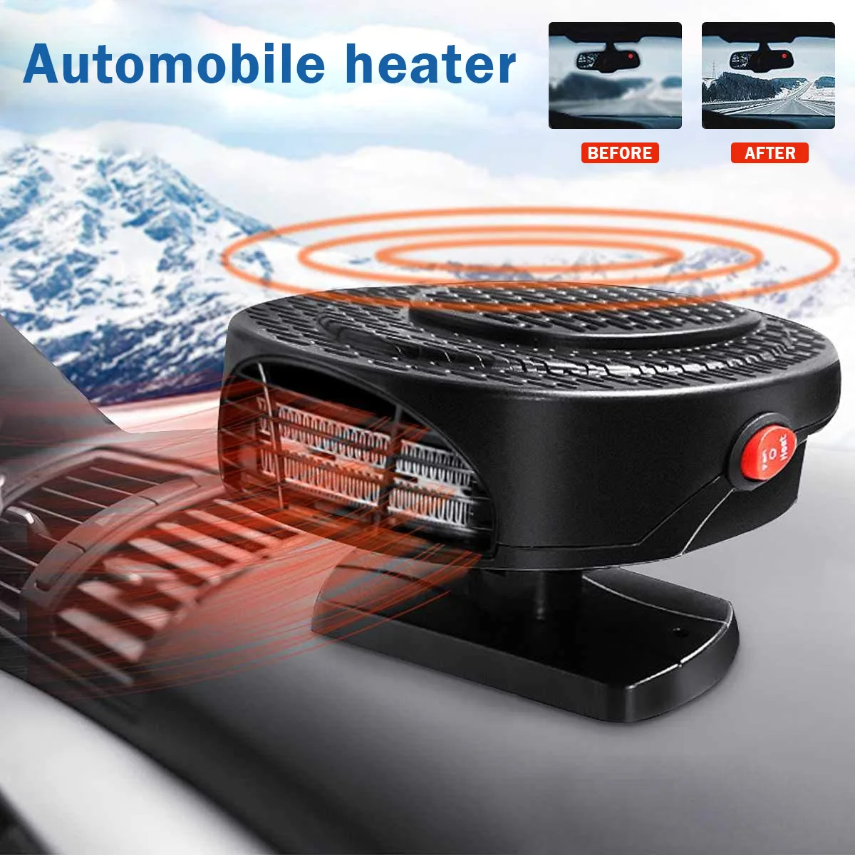 

Car Defogger Heater 150W 12V Car Heater Fan Portable Car Defroster w/ 2 In 1 Cooling & Heating Car Windshield Defogger
