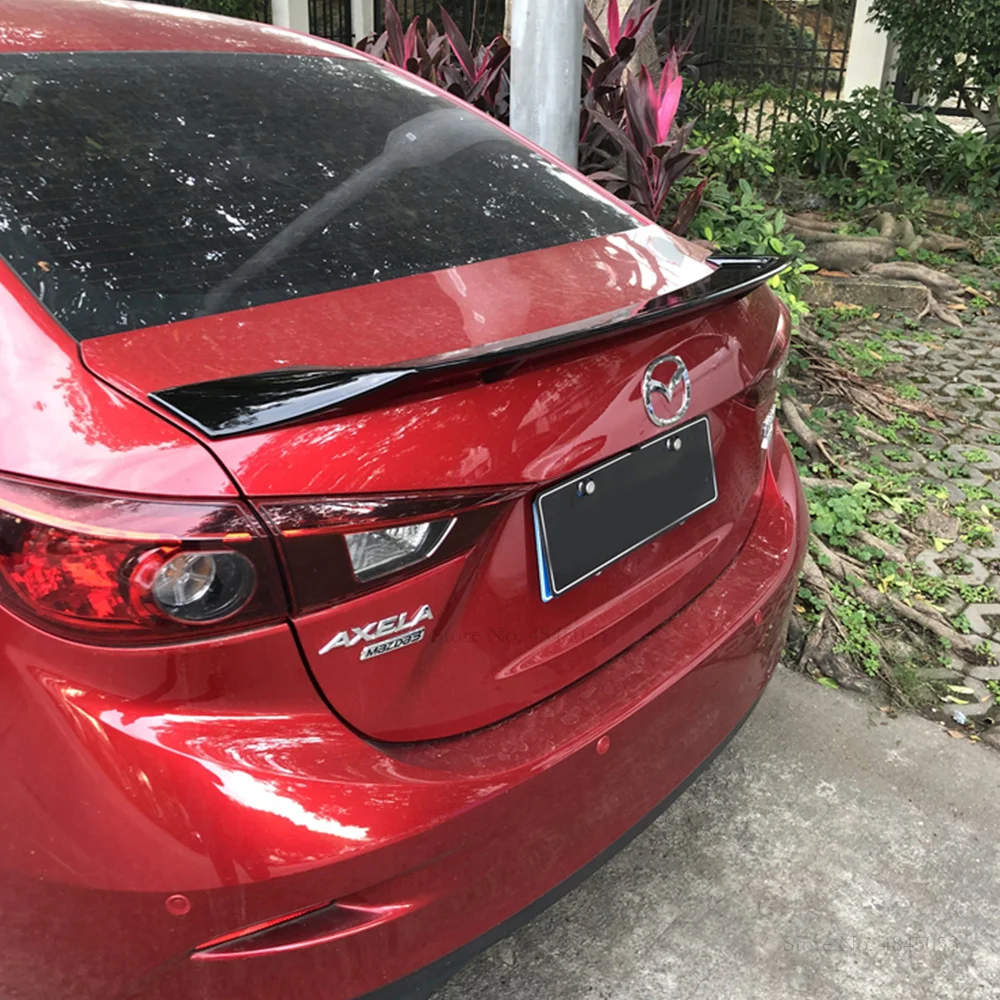 Автомобильный Черный спойлер AITWATT для MAZDA 3 Axela 2014-2018 высококачественный