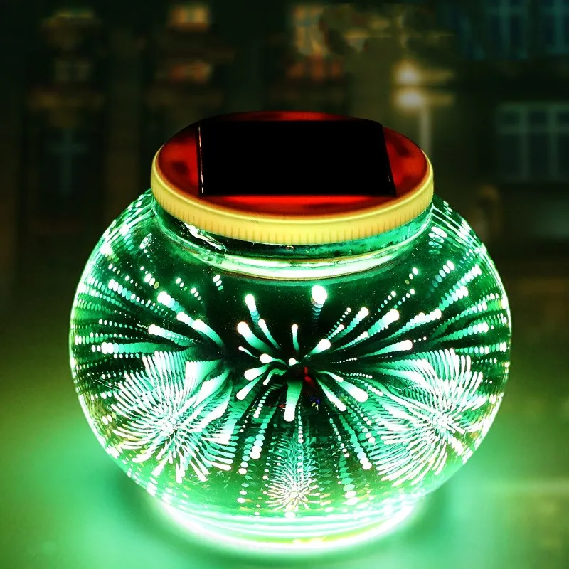 

3D Glass Ball LED Solar Garden Lights Waterproof Solar Table Lights 2 Mode for Christmas Party Decoration Solar Lights Yard Lamp