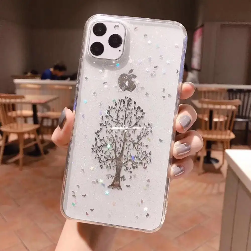 Шикарный Блестящий чехол для телефона iPhone 11 Pro Max XR XS X 6 6S 7 8 Plus эпоксидный задняя