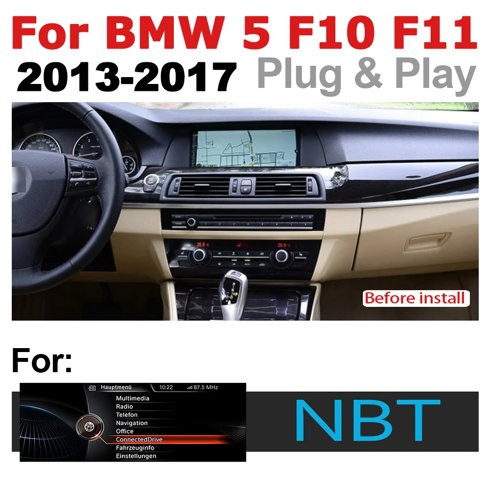 Android 7 0 Автомобильный мультимедийный плеер для BMW 5 серии F10 F11 2013 ~ 2017 NBT WiFi GPS Navi