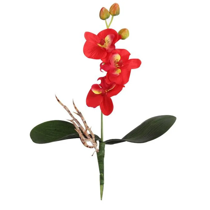 2019 Новый год Лидер продаж Тройная головка искусственная Орхидея Бабочка