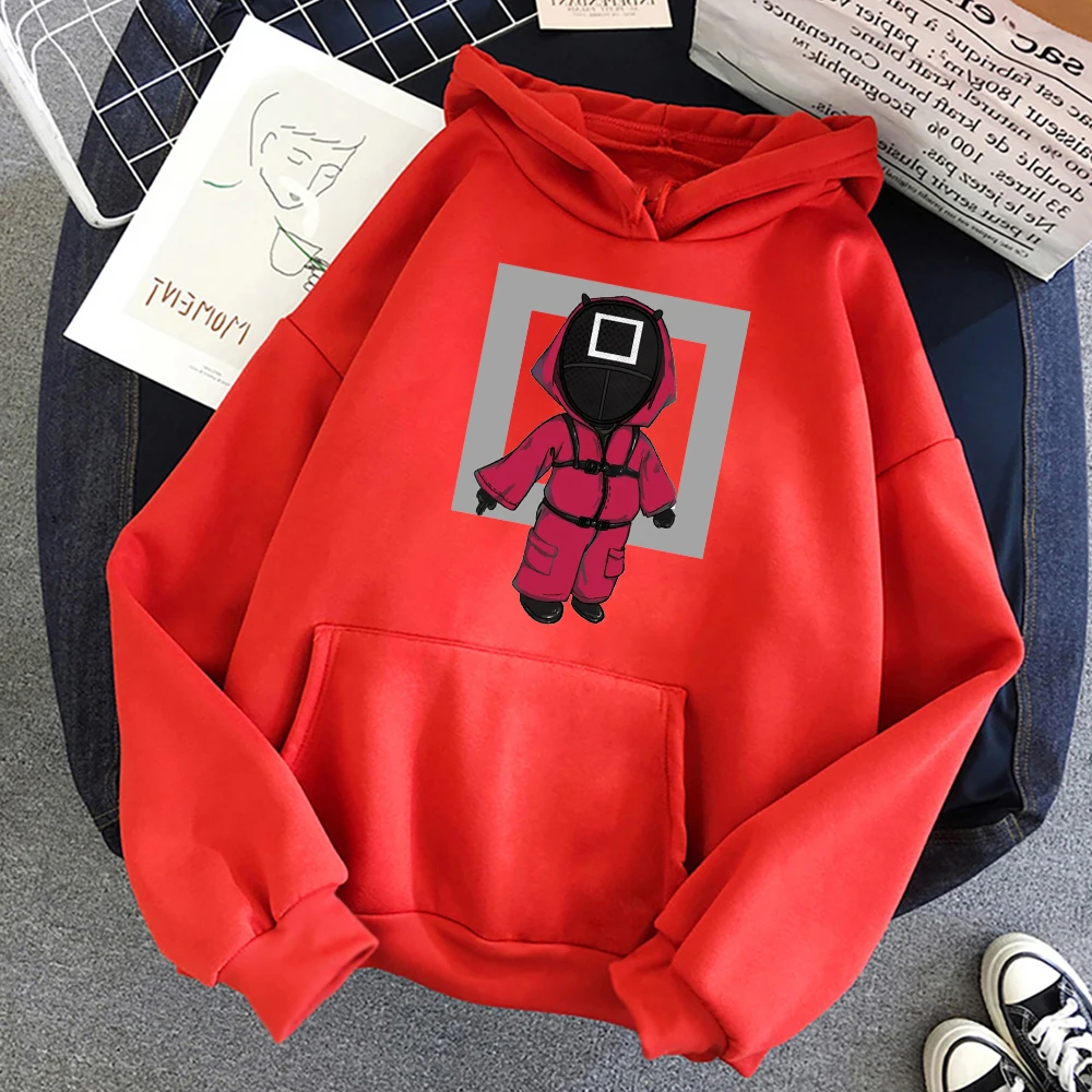

Hot Korean TV Squid Game Men Hoodies Casual Fleece Warm Sweatshirts Autumn Fashion Loose Streetwear Cosplay Hip Hop Hoodie Mens